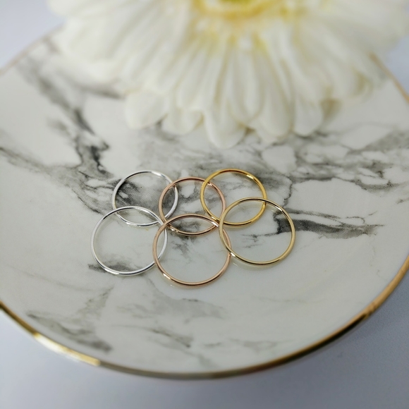 Dainty Rings Silver Gold Rose Gold - Picture 4 of 5